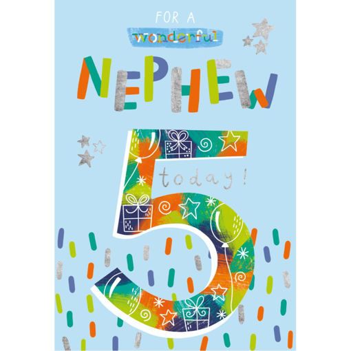 Picture of SPECIAL NEPHEW 5TH BIRTHDAY CARD